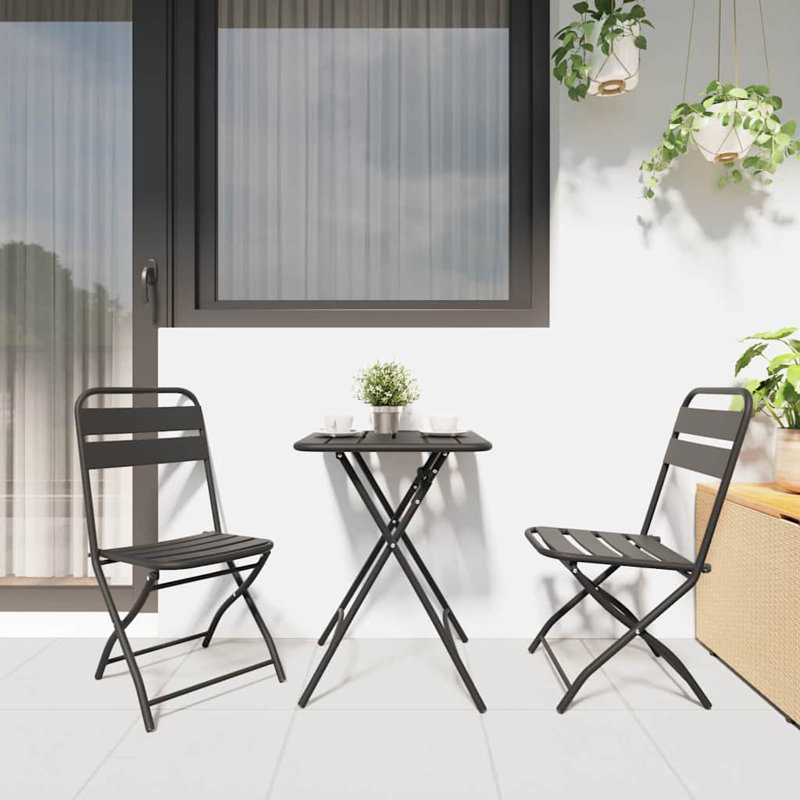 Patio Dining Side Chair, Anthracite