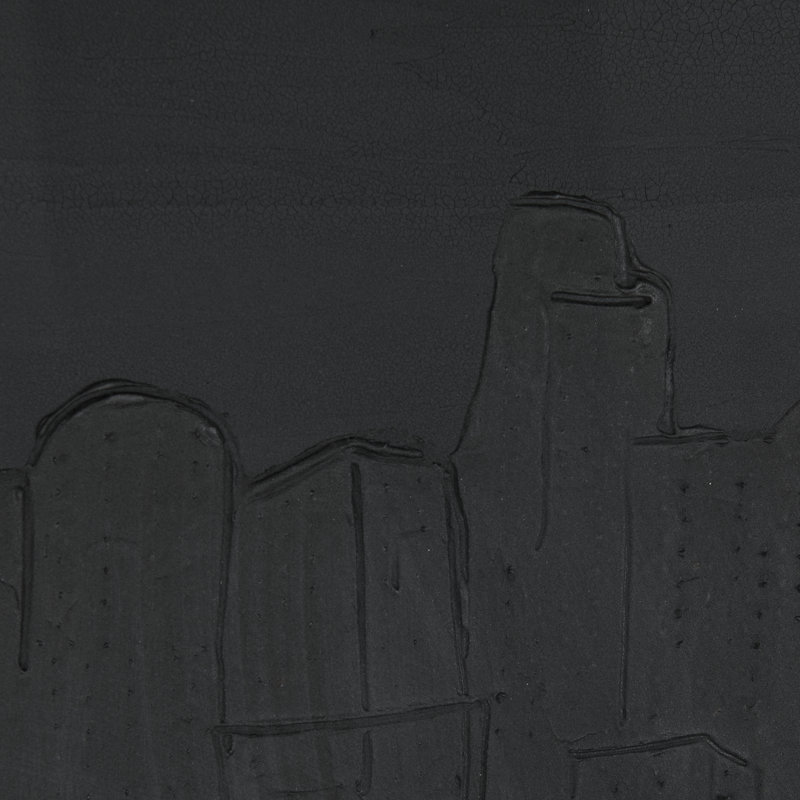 Shadow of the City I, reproduction d'art encadrée à la main avec passe-partout, Ombre de la ville II