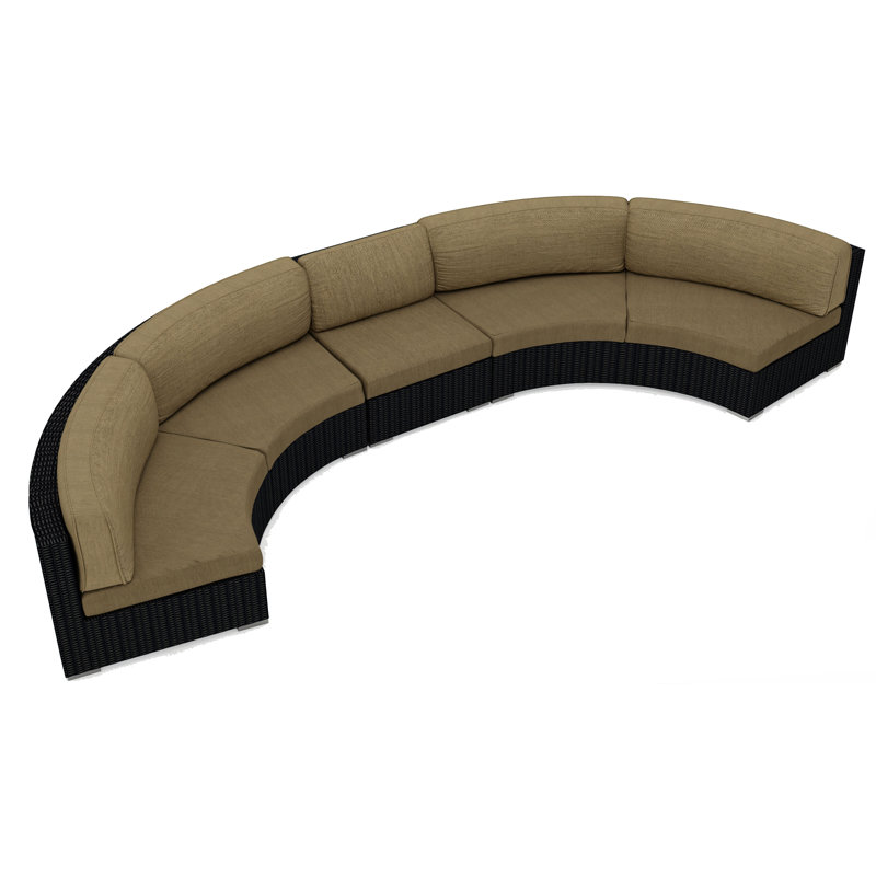 Urbana Outdoor 5 - Seat Patio Sectional, Canvas Heather Beige Sunbrella® Canvas