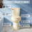 Compact Tall Toilet 17" ADA Comfort Chair Height Seat for Seniors, 1.28 GPF Single Flush Bone, MAP 1000g-110223144