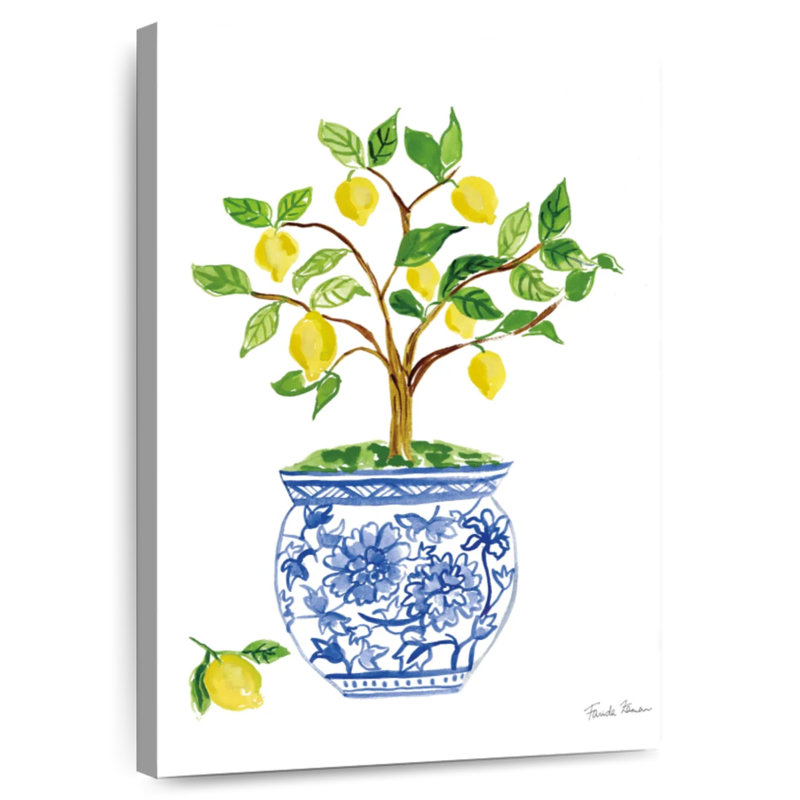 Harnek citron chinoiserie, H 12 po x l 8 po