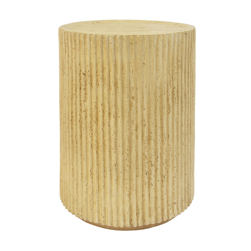 Cylindrical Side Table, Wood-like texture