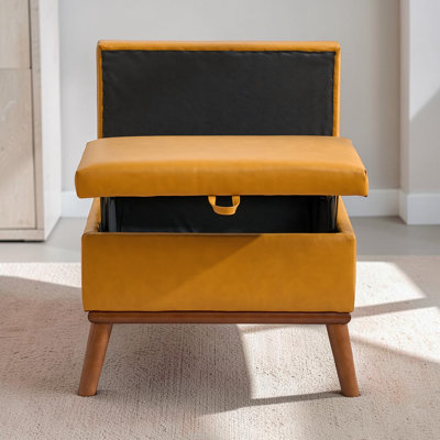 Repose-pieds 31 po avec rangement Mid-Century