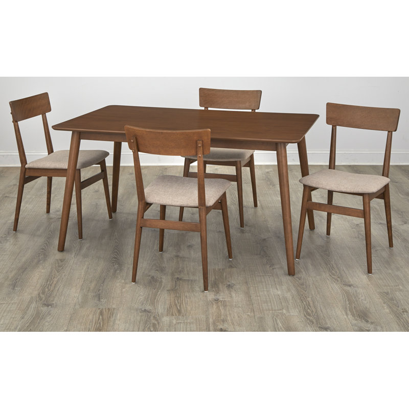 Ensemble de salle à manger Middlebury, 5 pièces : 1 table, 4 chaises, Noyer