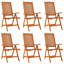 Encinoso 6 - Person Eucalyptus Solid Wood Patio Dining Set Extendable Oval Table