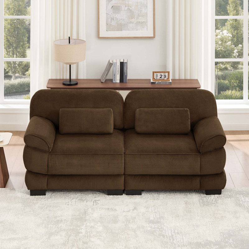 Canapé modulaire Cloud Couch, Brown Corduroy