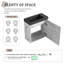 Meuble-lavabo simple avec plateau en résine 20,17 po Kameriah