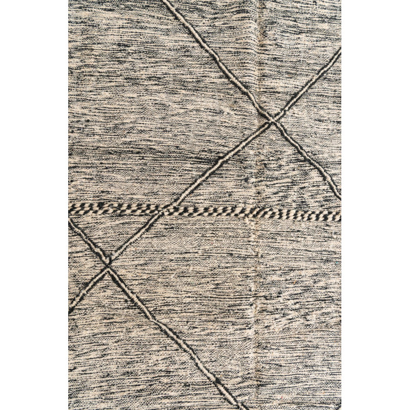 Tapis noir et blanc Noack