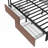 Large raised-pattern storage bed frame, wooden platform bed frame with multiple drawer storage function, bedside socket, brown wood (Queen)