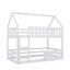 Lit simple superposé simple avec enceinte et porte, conception inspirée de la maison-556772115