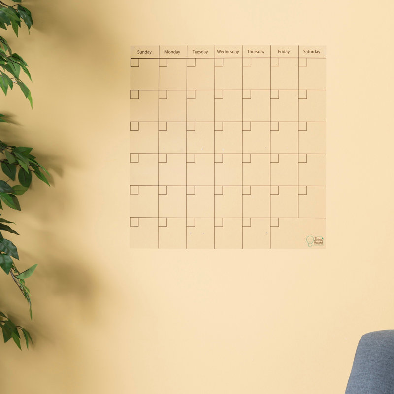 ThinkBoard No High Pressure Laminate Wall Whiteboard, Clear, 14" x 14"