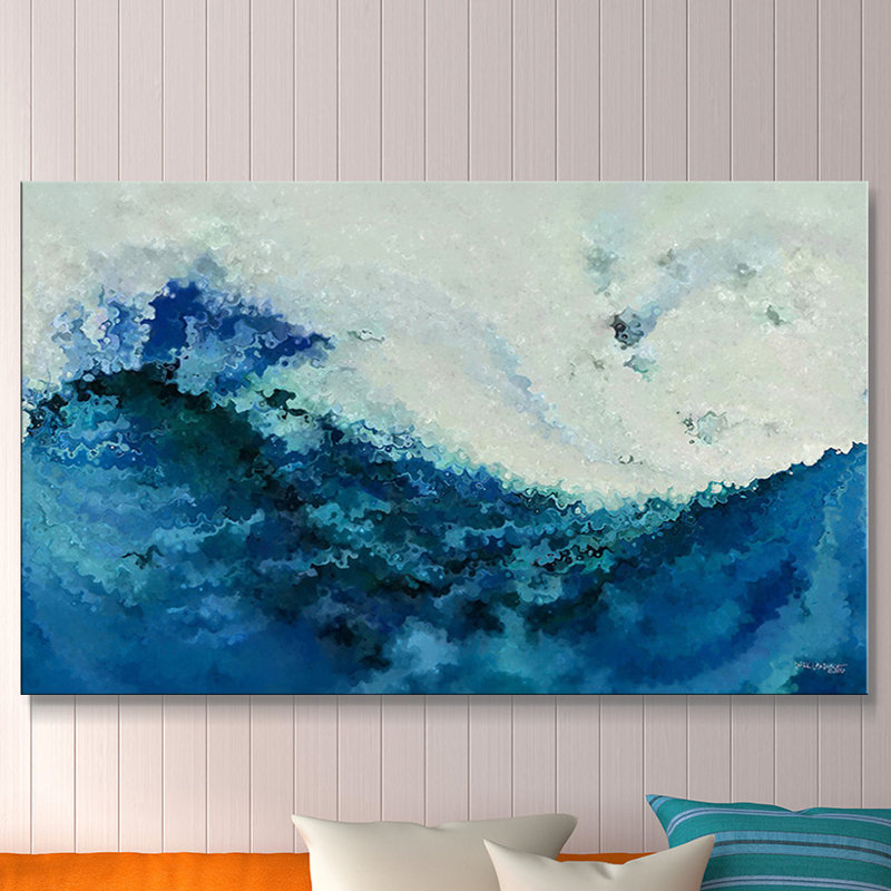 «Tempest», reproduction d'art sur toile, H 21,5 po x l 33,5 po x P 2 po, Cadre flottant argent