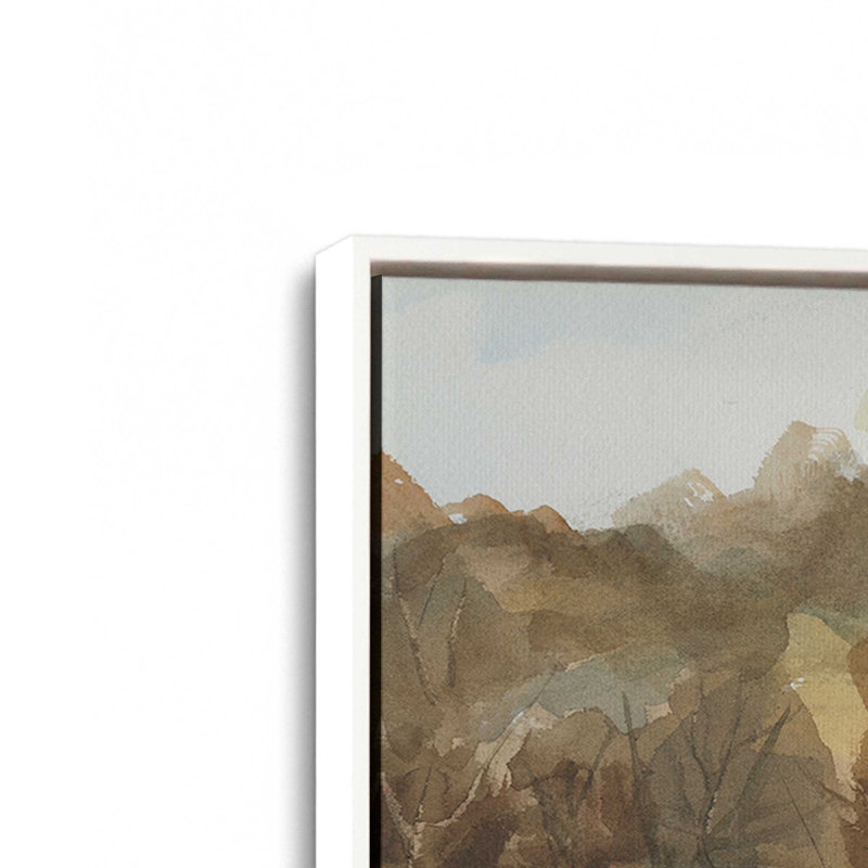 «Barn in sépia» par Stephen Calcasola, reproduction d'art sur toile, 8" H x 12" W, Blanc