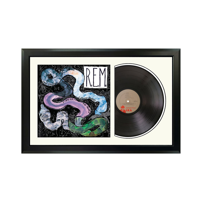R.E.M. Disque encadré «Reckon» avec passe-partout blanc, Blanc