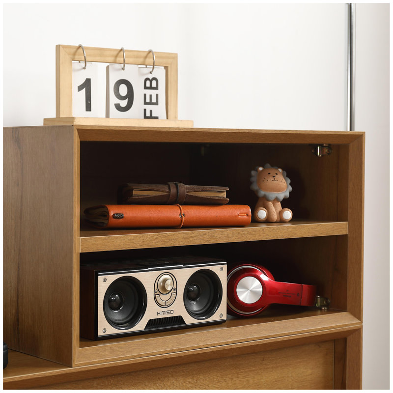 Armoire de banc antique en couleur chêne