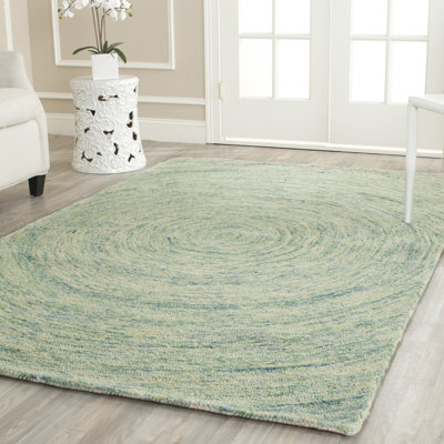 Ikat Hand Tufted Wool Abstract Rug