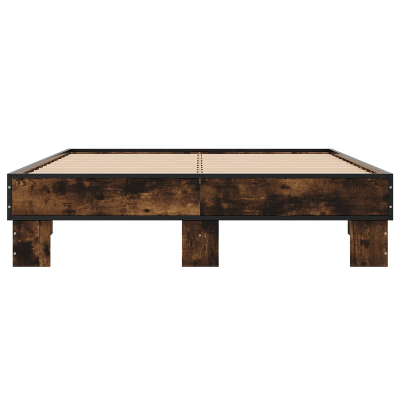 Otylie Bed Frame, DE Size - 140 x 190 cm, Smoked Oak