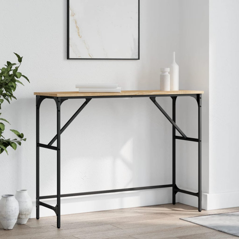 Console Table, Sonoma Oak, 75cm H x 100cm W x 32cm D