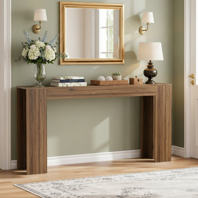 63" Extra Long Farmhouse Console Table For Entryway