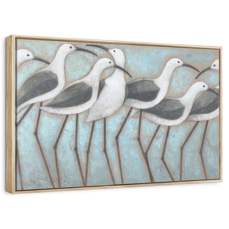 Défilé côtier, Cadre flottant en bois naturel, 40 po x 27 po