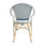 Chaises de salle à manger d'extérieur avec accoudoirs Altesa, chaises de patio de style bistro français avec rotin PE pour jardin-117316552