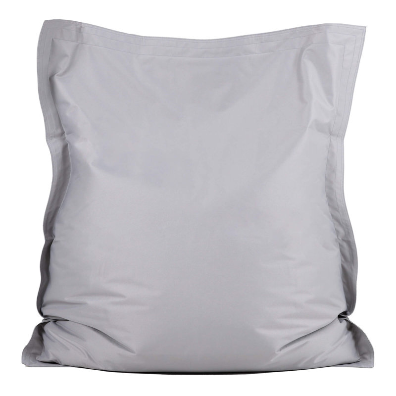 Kids Indoor-Outdoor Floor Cushion Bean Bag, Light Grey