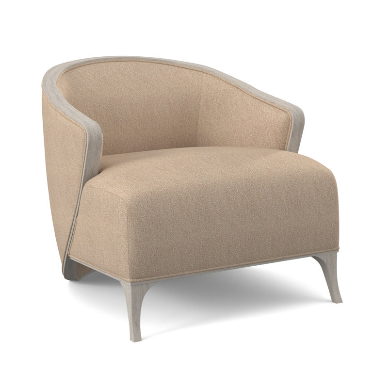 Fauteuil demi-tonneau Penegrine, Bisque, Écaille de tortue lin