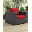 Fauteuil d'extérieur en rotin avec coussins Convene-865292122