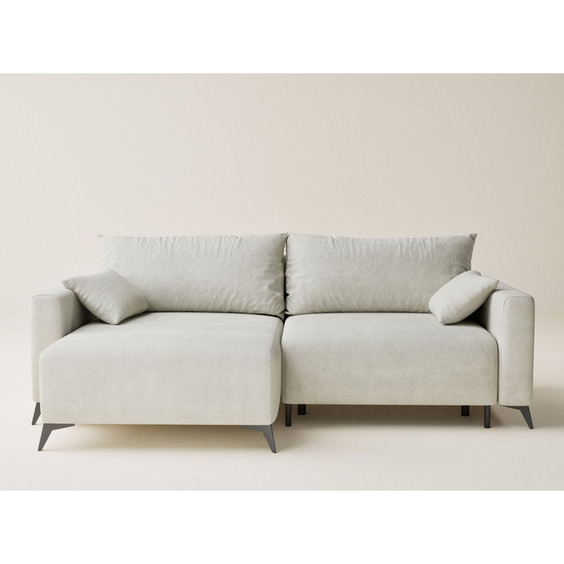 3 Seater Reclining Corner Sofa , Left Hand Facing, Chenille - Cream