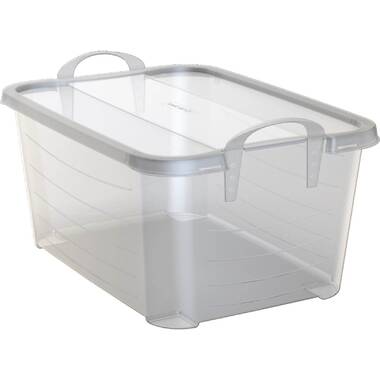 Homz 112 Qt. Heavy Duty Clear Plastic Stackable Storage Containers (6-pack)