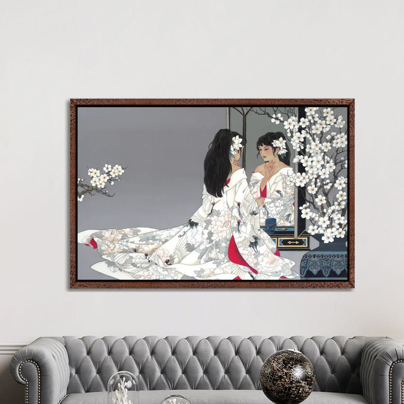 Reflections - Painting on Canvas, 152.5 cm H x 101.5 cm W, Classic Brown Wood Framed