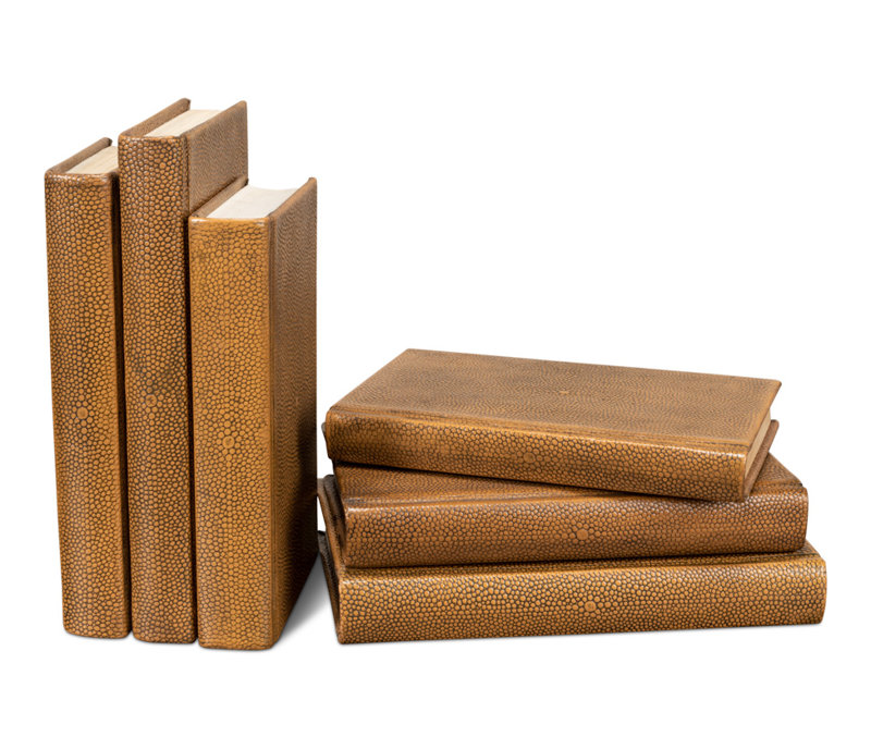 Shagreen Sports Decorative Book, Brown