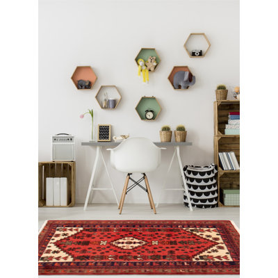Tapis rouge Anzaldua 3 pi 5 po x 4 pi 6 po
