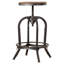Tabouret de bar à hauteur réglable en bois massif Ariha-1118574026