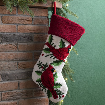 21.00"L Hooked Stocking, Cardinal