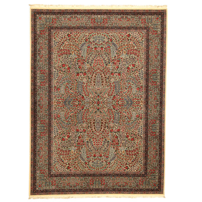 Tapis ivoire noué à la main de haute qualité