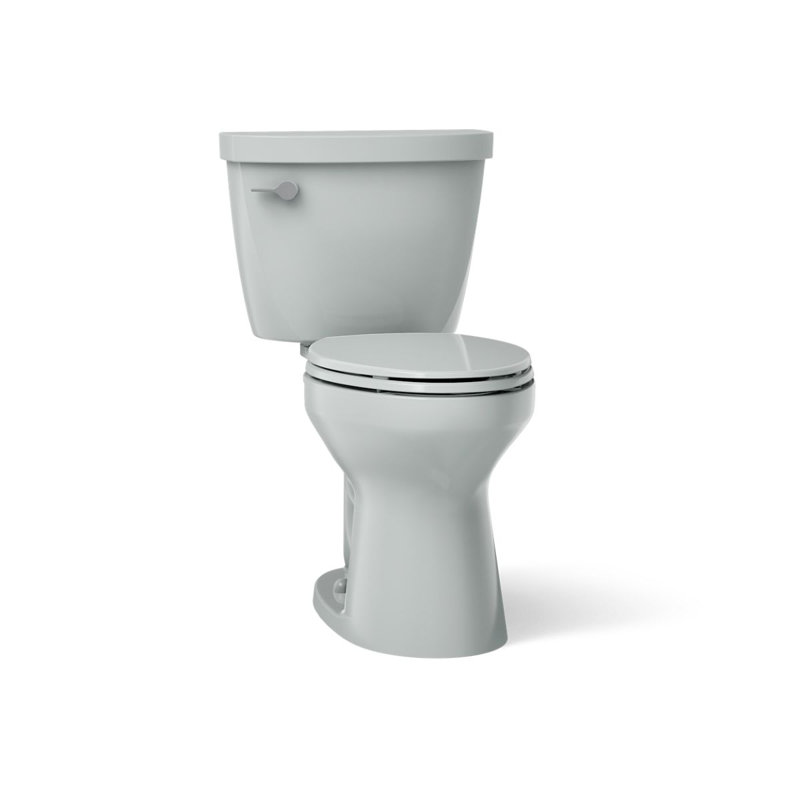 Toilette allongée deux pièces Cimarron 1,28 GPF (siège non inclus), Gauche, Gris glacial