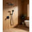 12 Inch Rainfall Shower System with Brass Valve - 2 Function (Top/Hand) & 3 Modes Handheld Shower (High Pressure)-126532334