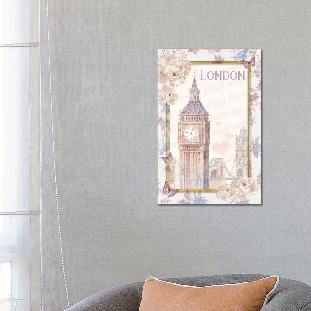 London Town von Claudia McKinney - Giclée auf Leinwand ohne Rahmen