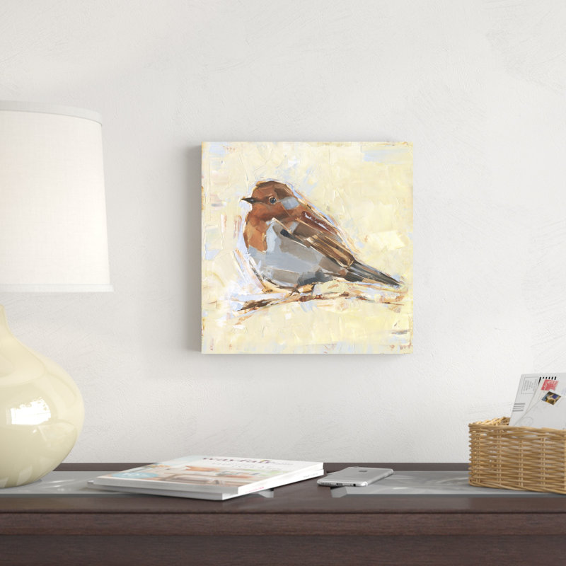 «Bird Variety I» par Ethan Harper - peinture sur toile tendue, H 12 po x l 12 po