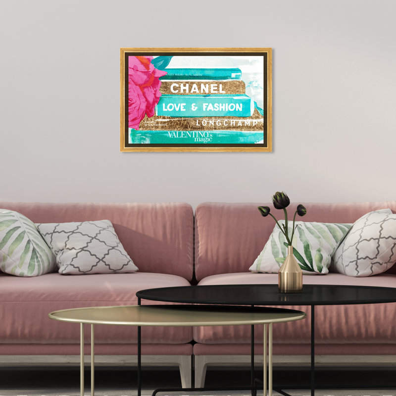 « idéals of style mode art », impression sur toile tendue, Cadre doré, H 15 po x l 10 po