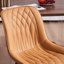 Chaise d'appoint moderne en similicuir avec pieds en métal-1079124975