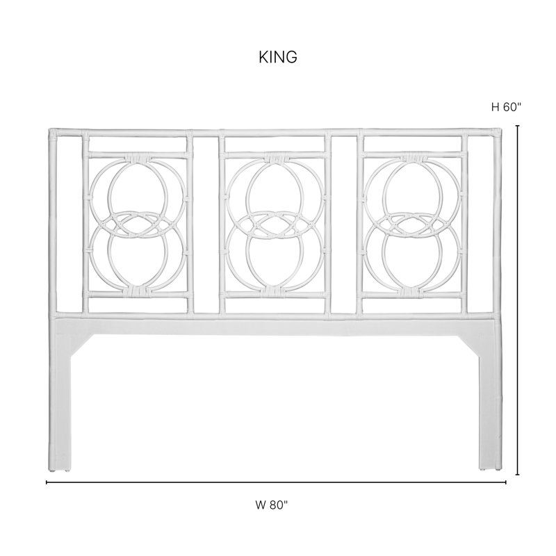 Emilia Open-Frame Headboard, King, Green