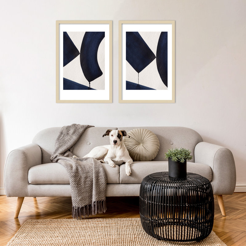 Fluid Motion 2 Duo by Simon West, 25.65" H x 37" W x 0.88" D, Black