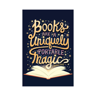 «Livres Are Magic» par Risa Rodil - reproduction d'art textuel