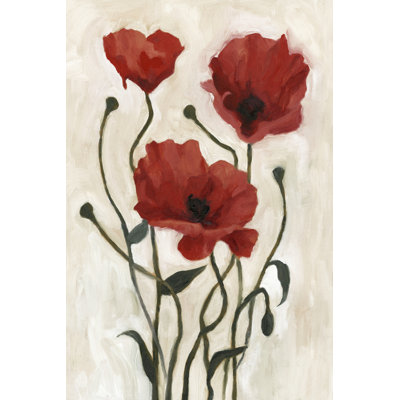 Poppy Bouquet I by Emma Scarvey - Wrapped Canvas Painting