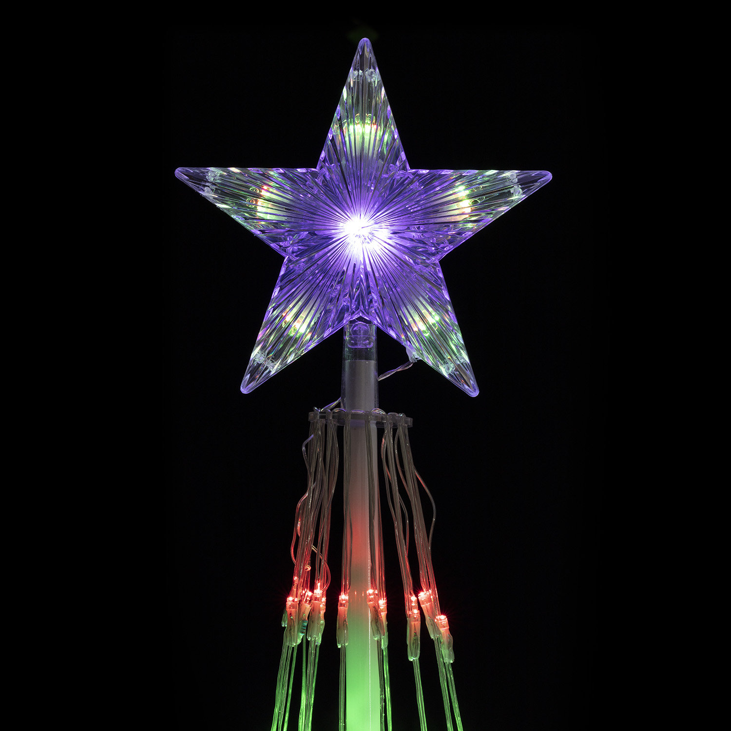 Lighted Christmas Tree Lawn Display, 86" H x 28" W x 28" D