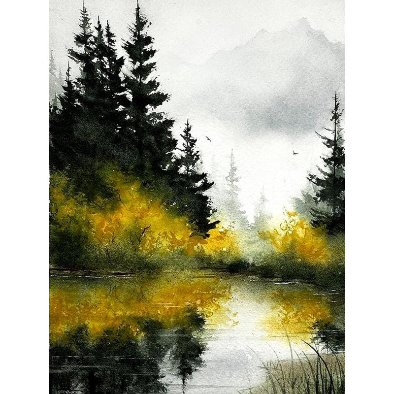 Forêt de smog | Acrylique sur toile | Par Meenakshi | Pour la décoration murale