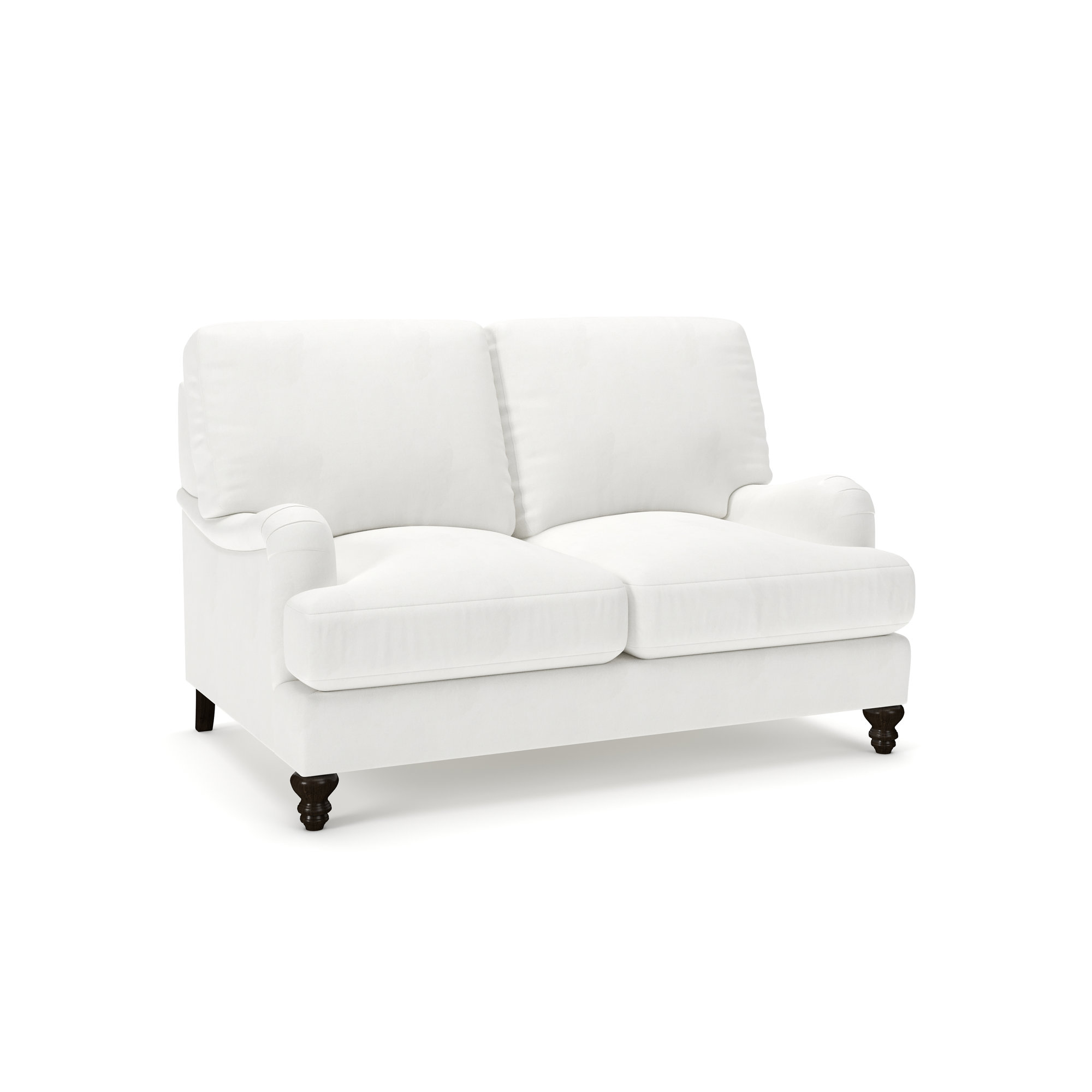 Walters 59'' Upholstered Loveseat, Classic Bleach White Twill