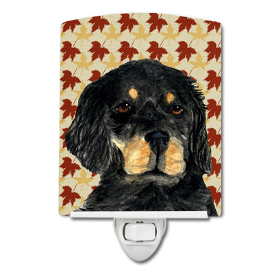 Newfoundland Fall Leaves Portrait Ceramic Night Light